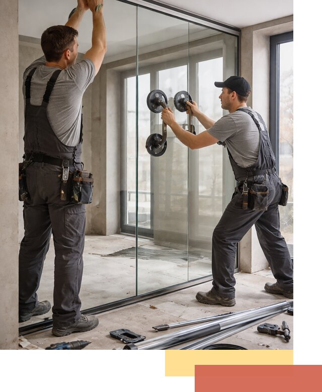 Цельностеклянные перегородки под ключ в Североуральске