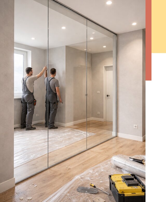 Безрамные стеклянные перегородки в Североуральске — монтаж от 9786 руб. | ОТДЕЛОЧНИК-Сву