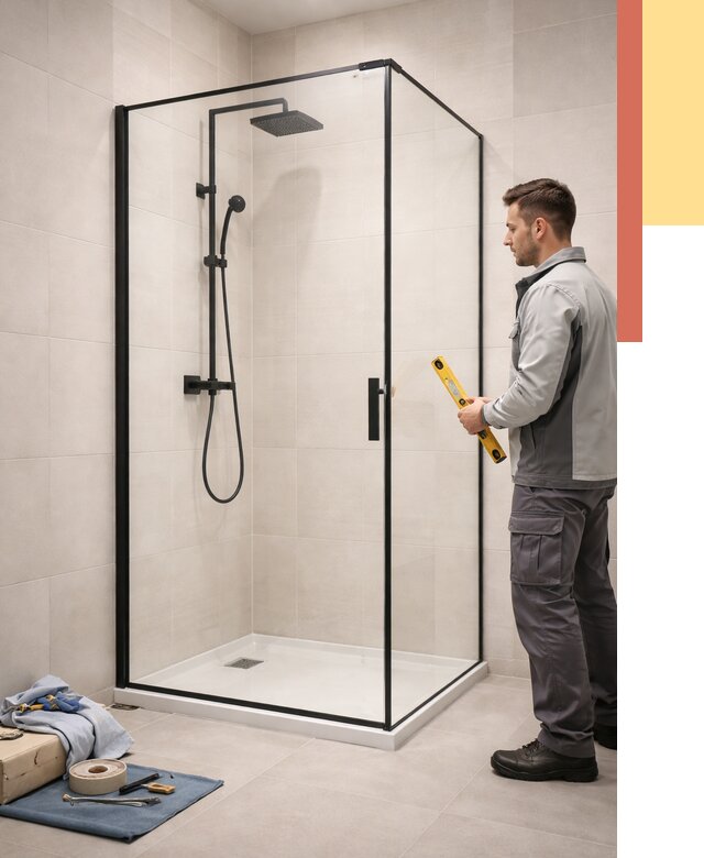 Стеклянные перегородки для душа в Североуральске от 12876 руб. | Монтаж под ключ — ОТДЕЛОЧНИК-Сву