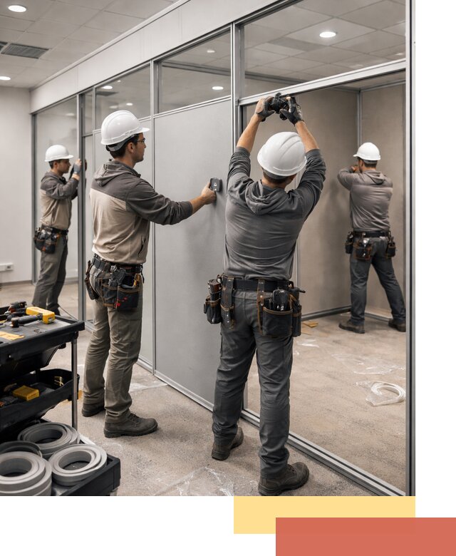 Мобильные офисные перегородки под ключ в Североуральске