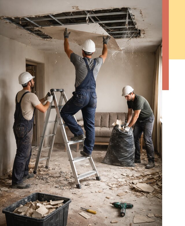 Демонтаж гипсокартонного потолка в Североуральске от 433 руб. за м2 — ОТДЕЛОЧНИК-Сву