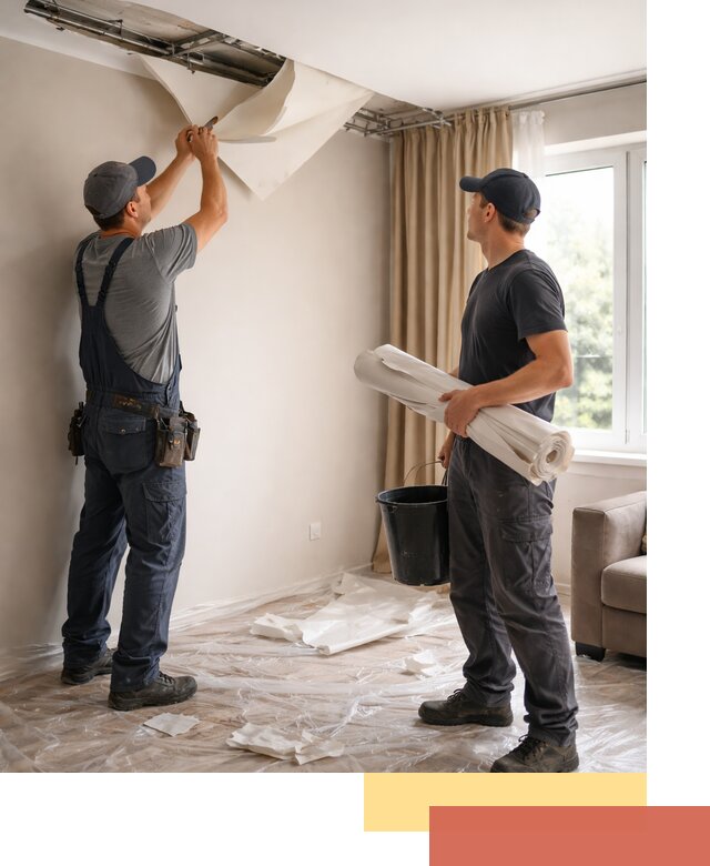 Демонтаж натяжного потолка в Североуральске быстро и аккуратно