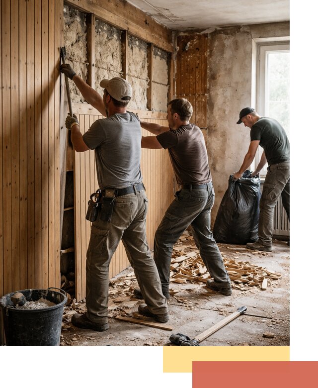 Демонтаж вагонки и вывоз материалов в Североуральске