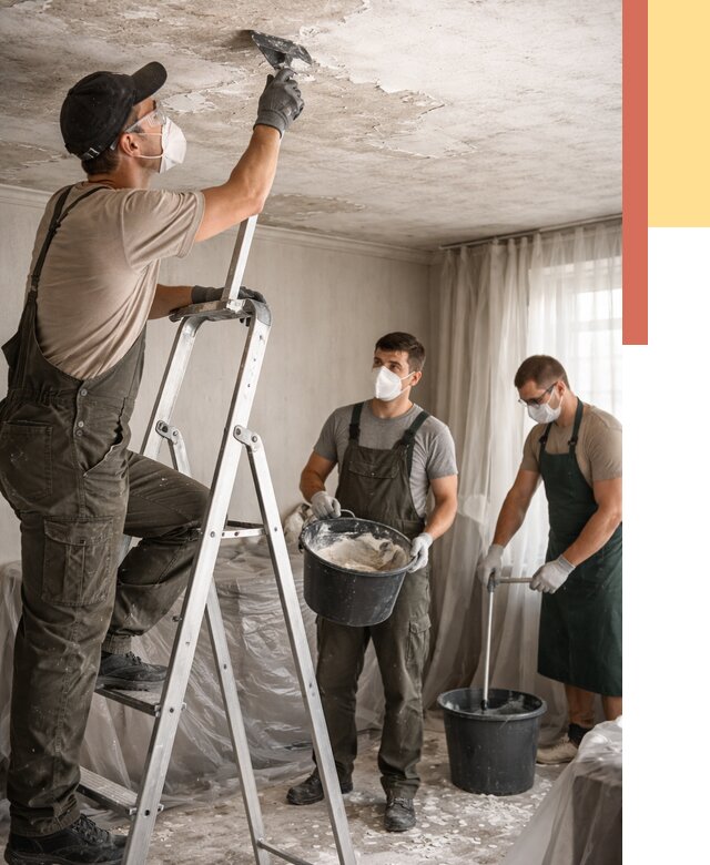 Удаление побелки с потолка в Североуральске от 2575 руб. быстро и недорого | ОТДЕЛОЧНИК-Сву