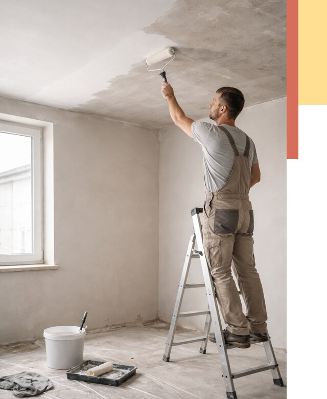 Грунтовка потолка в Североуральске от 2575 руб. — быстро и недорого | ОТДЕЛОЧНИК-Сву