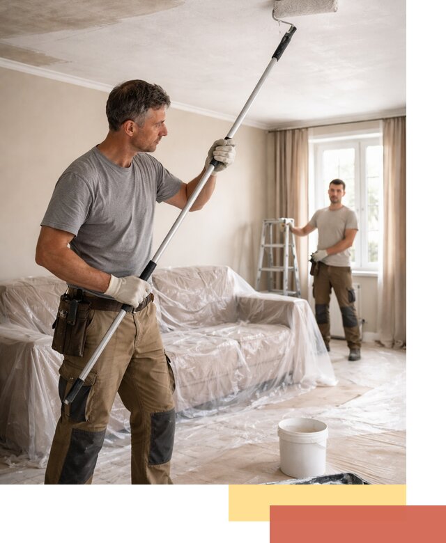 Грунтовка потолка в Североуральске — подготовка под покраску и отделку