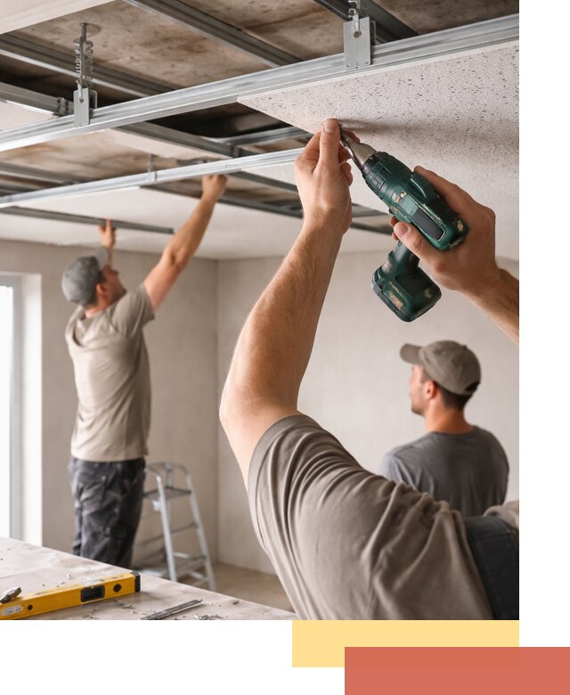 Монтаж акустического потолка в Североуральске под ключ