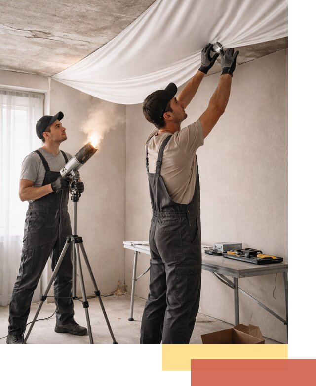 Установка натяжного потолка под ключ в Североуральске