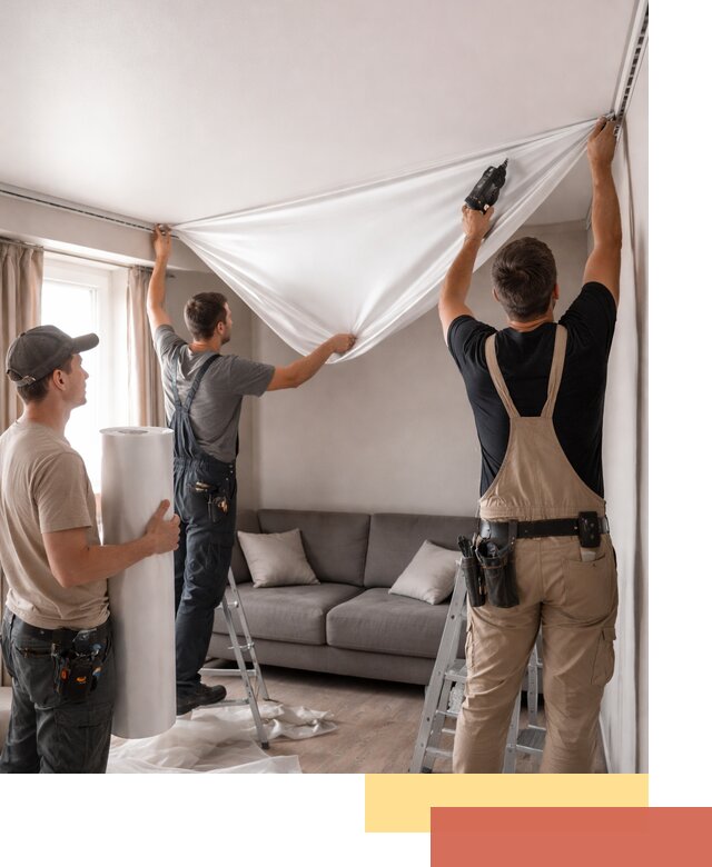 Монтаж сатинового натяжного потолка в Североуральске качественно и быстро