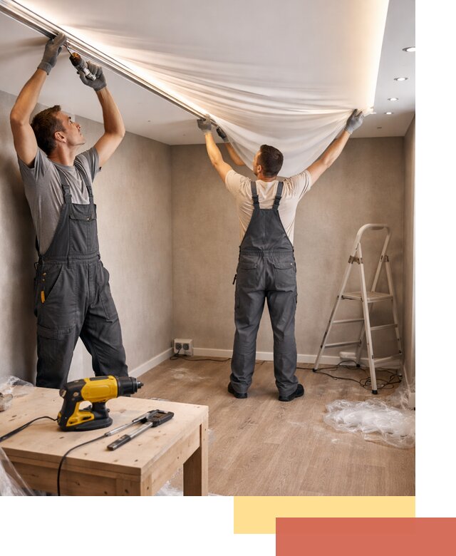 Монтаж натяжного потолка с подсветкой в Североуральске цена и сроки