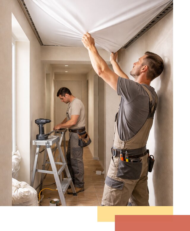 Монтаж натяжного потолка в прихожей в Североуральске