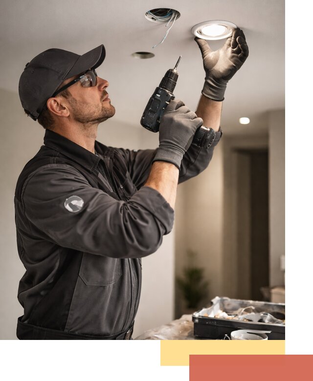 Установка точечных светильников в натяжной потолок в Североуральске