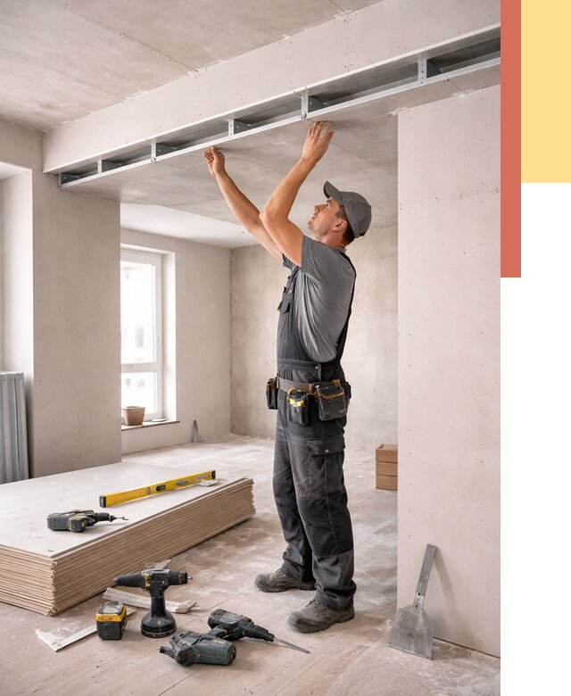 Потолок из гипсокартона с нишей в Североуральске от 1288 руб. под ключ | ОТДЕЛОЧНИК-Сву