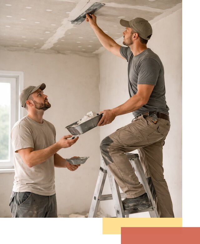 Шпаклевка потолка из гипсокартона в Североуральске качественно и быстро