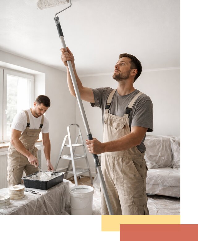 Покраска потолка водоэмульсионной краской в Североуральске