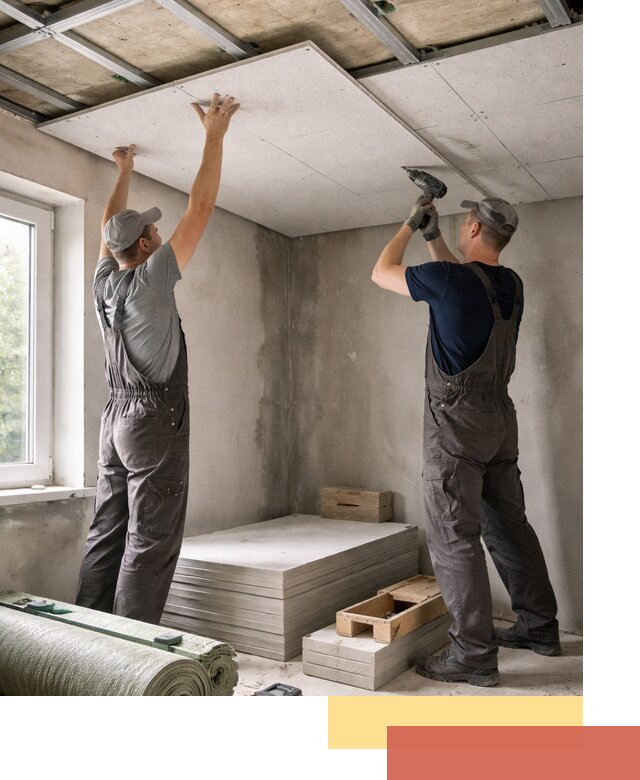 Шумоизоляция потолка панелями ЗИПС в Североуральске